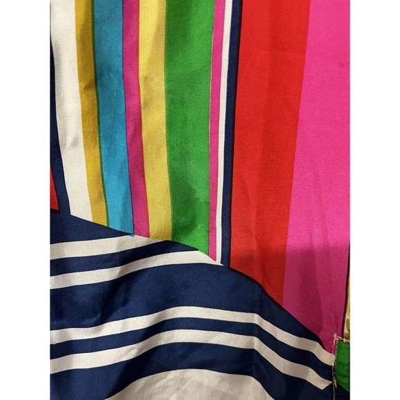 Lady C.A. Sport Jacket Womens 2X Vintage Silk Bold Print Shoulder Pads Nautical - Picture 10 of 12